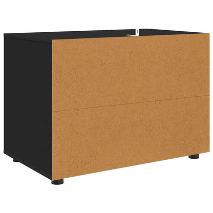 Storage Cabinet 80 x 48 x 57 cm Engineered Wood Black