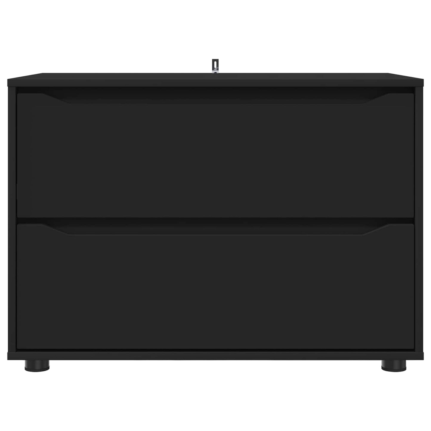Storage Cabinet 80 x 48 x 57 cm Engineered Wood Black