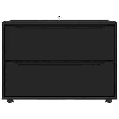 Storage Cabinet 80 x 48 x 57 cm Engineered Wood Black