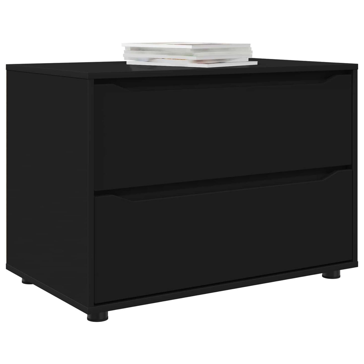 Storage Cabinet 80 x 48 x 57 cm Engineered Wood Black
