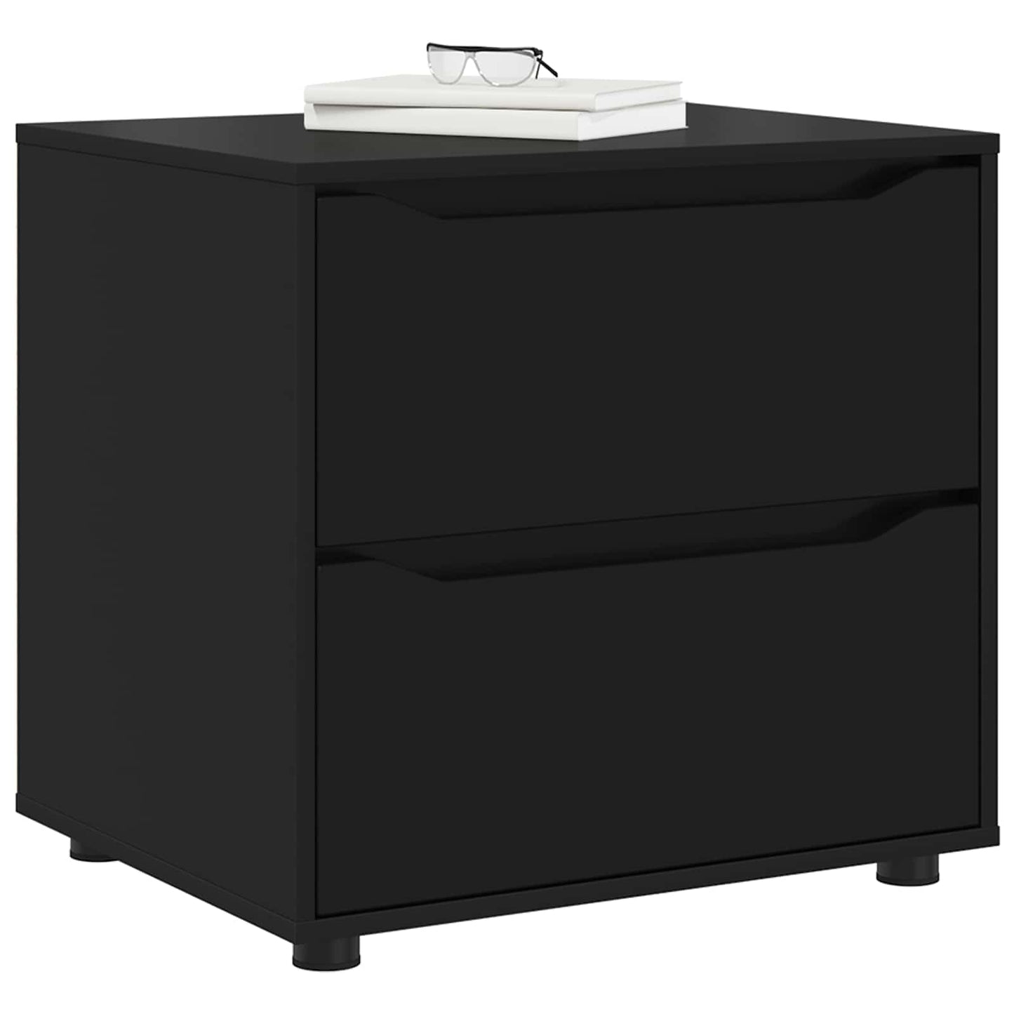 Storage Cabinet 60 x 48 x 57 cm Engineered Wood Black