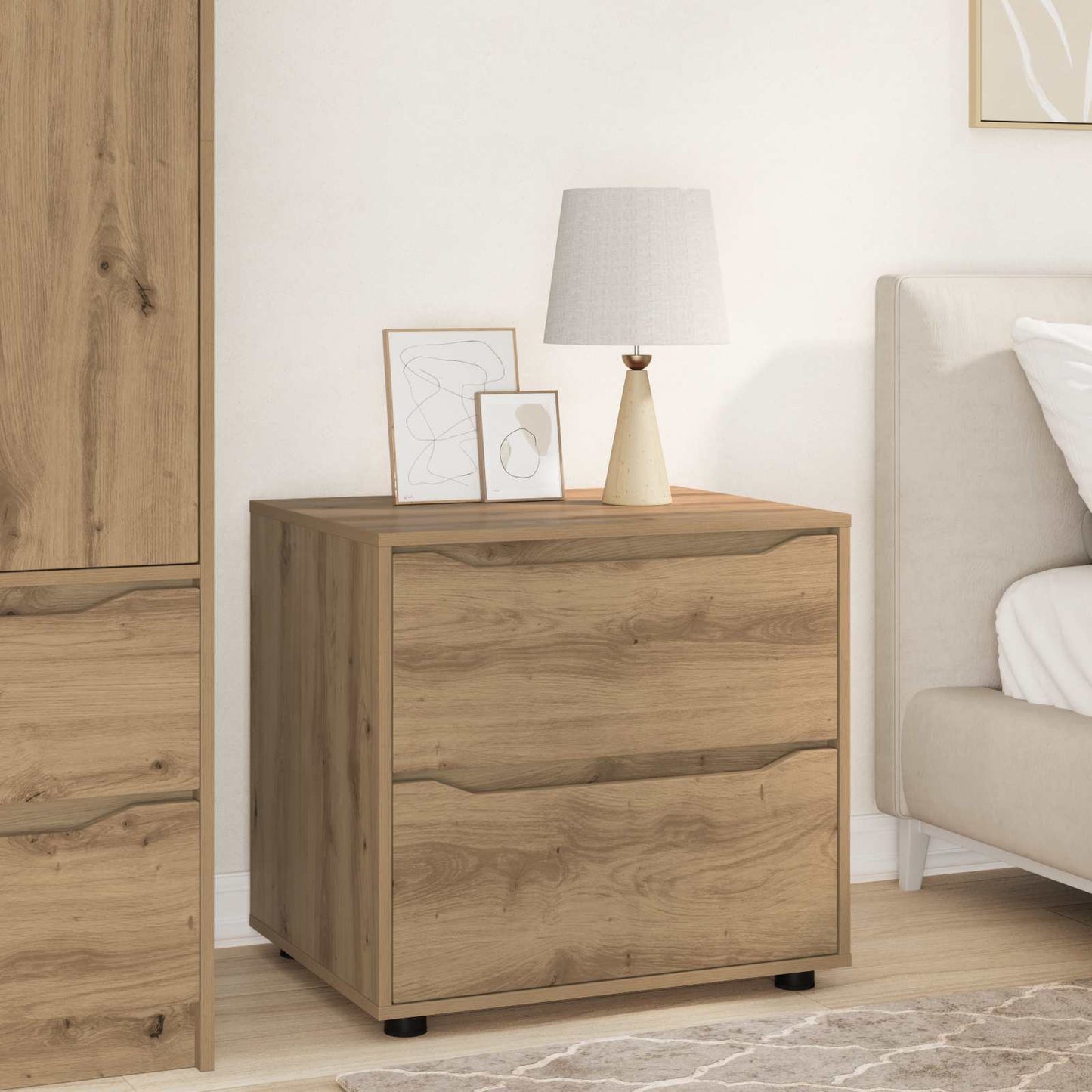 Storage Cabinet 60 x 48 x 57 cm Engineered Wood Artisan Oak