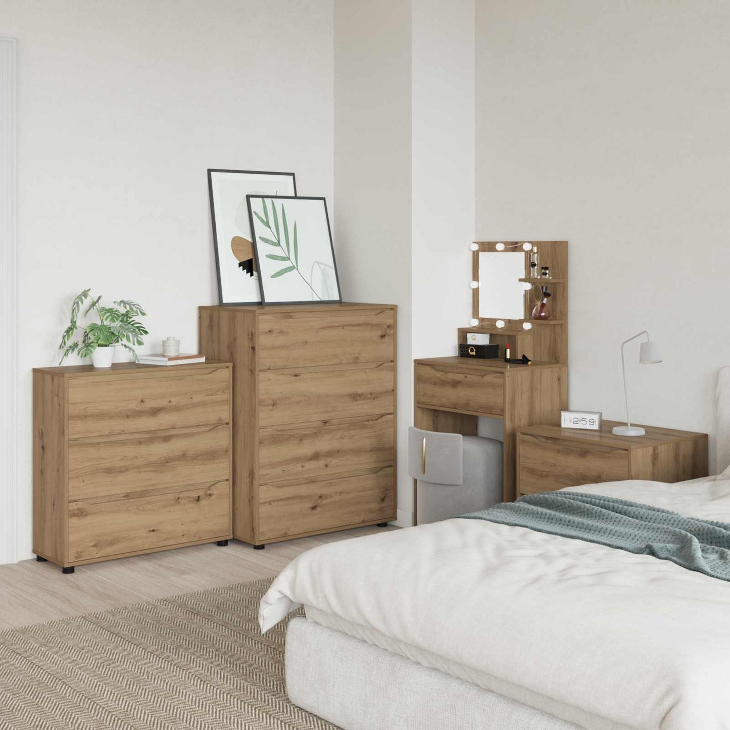 Storage Cabinet 80 x 31 x 81 cm Engineered Wood Artisan Oak