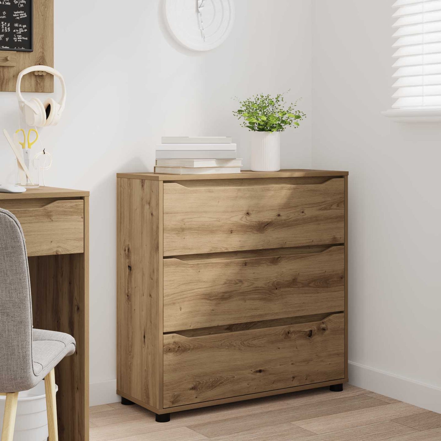 Storage Cabinet 80 x 31 x 81 cm Engineered Wood Artisan Oak