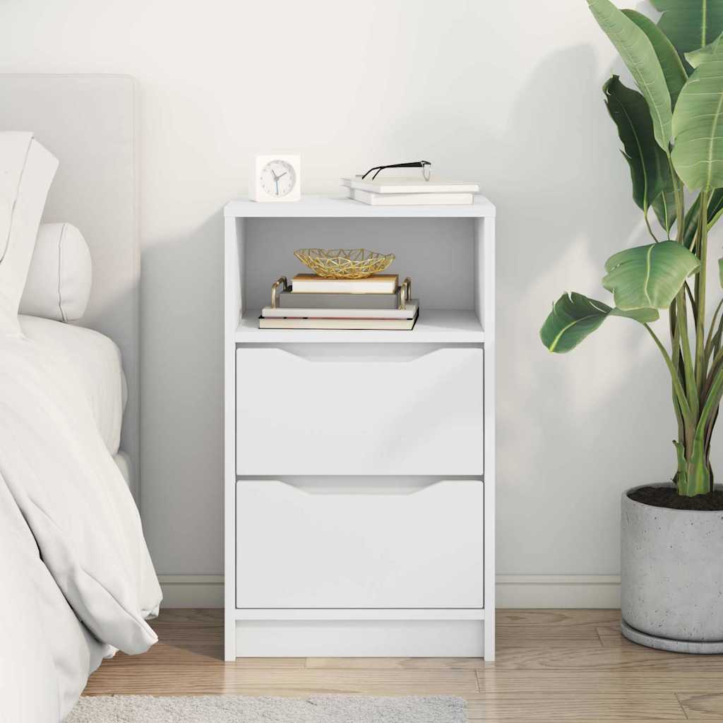 Bedside Table White 40 x 30 x 467 cm Engineered Wood