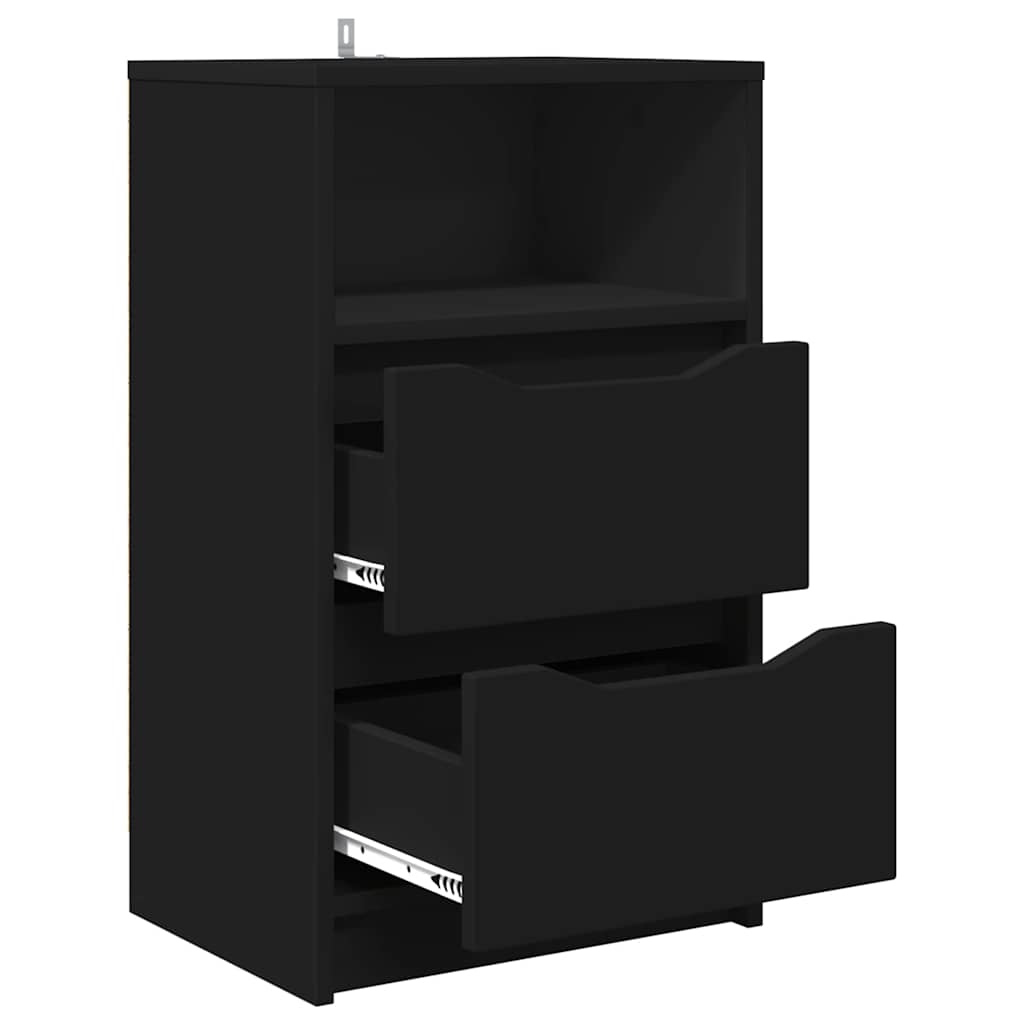 Bedside Table Black 40 x 30 x 467 cm Engineered Wood