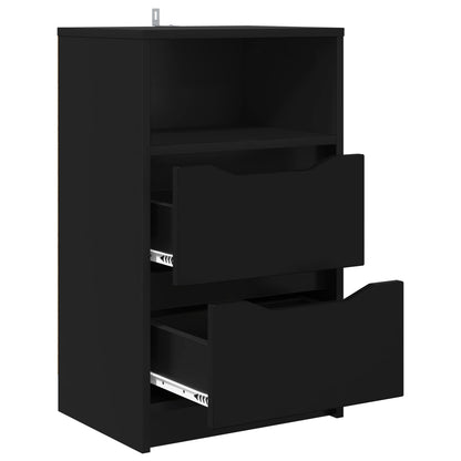 Bedside Table Black 40 x 30 x 467 cm Engineered Wood