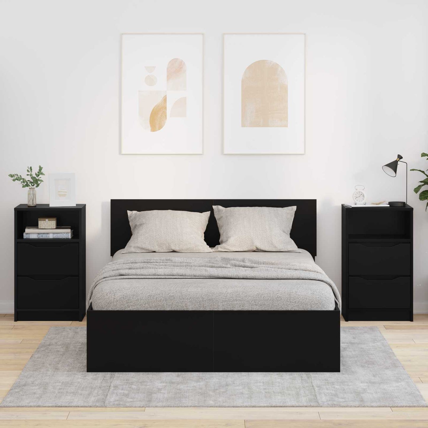 Bedside Tables 2 pcs Black 40 x 30 x 467 cm Engineered Wood