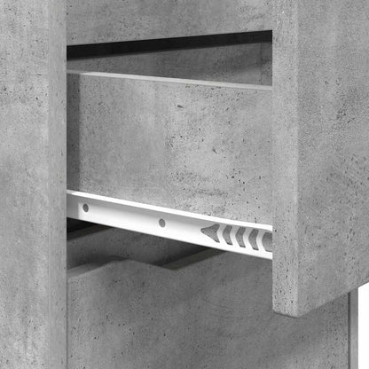 Bedside Table Concrete Grey 40 x 30 x 467 cm Engineered Wood