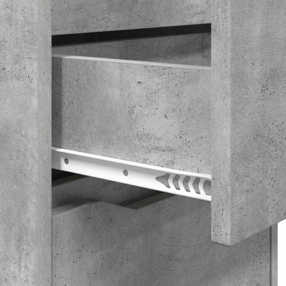 Bedside Table Concrete Grey 40 x 30 x 467 cm Engineered Wood