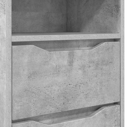 Bedside Table Concrete Grey 40 x 30 x 467 cm Engineered Wood