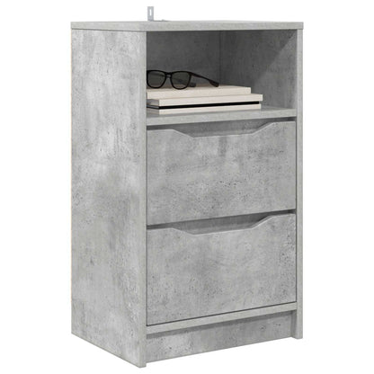 Bedside Table Concrete Grey 40 x 30 x 467 cm Engineered Wood