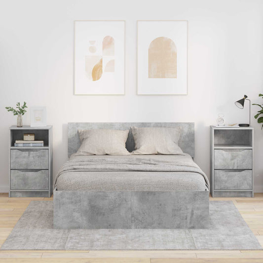 Bedside Tables 2 pcs Concrete Grey 40 x 30 x 467 cm
