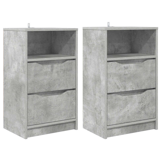 Bedside Tables 2 pcs Concrete Grey 40 x 30 x 467 cm