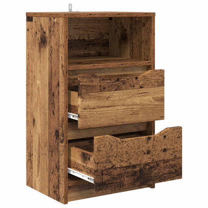 Bedside Table Old Wood 40 x 30 x 467 cm Engineered Wood