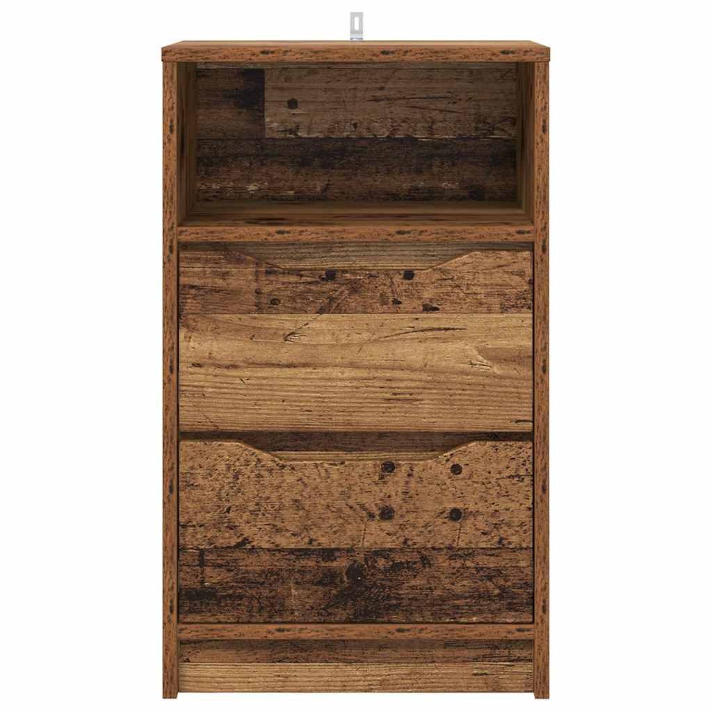 Bedside Table Old Wood 40 x 30 x 467 cm Engineered Wood