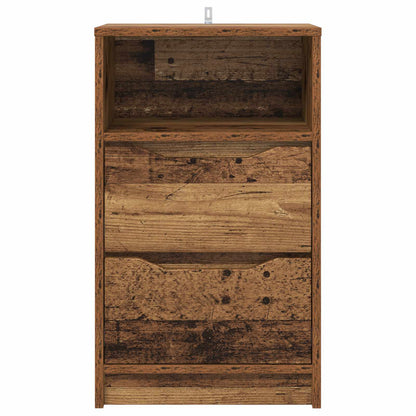 Bedside Table Old Wood 40 x 30 x 467 cm Engineered Wood