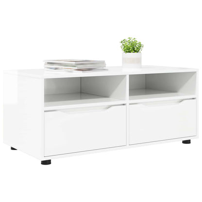 TV Cabinet High Gloss White 100 x 48 x 43 cm Engineered Wood