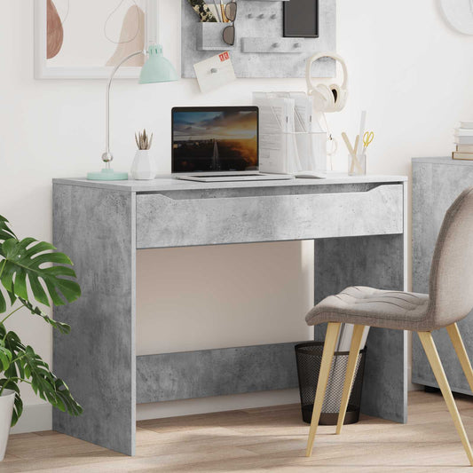 Desk with Drawer Concrete Grey 100 x 50 x 78 cm Engineered Wood