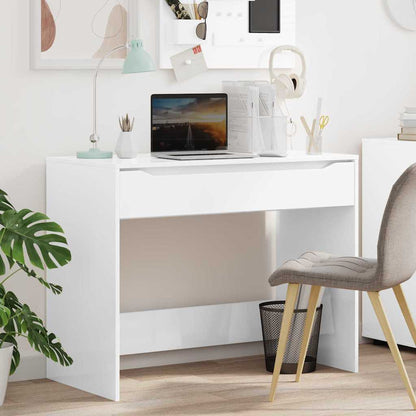 Desk High Gloss White 100 x 50 x 78 cm Engineered Wood