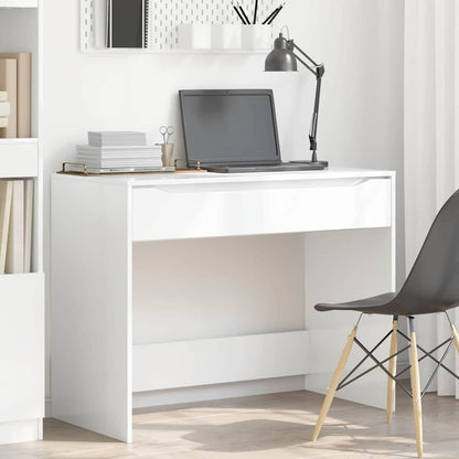 Desk High Gloss White 100 x 50 x 78 cm Engineered Wood