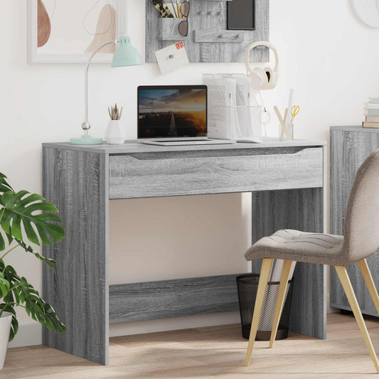 Desk with Drawer Grey Sonoma 100 x 50 x 78 cm Engineered Wood