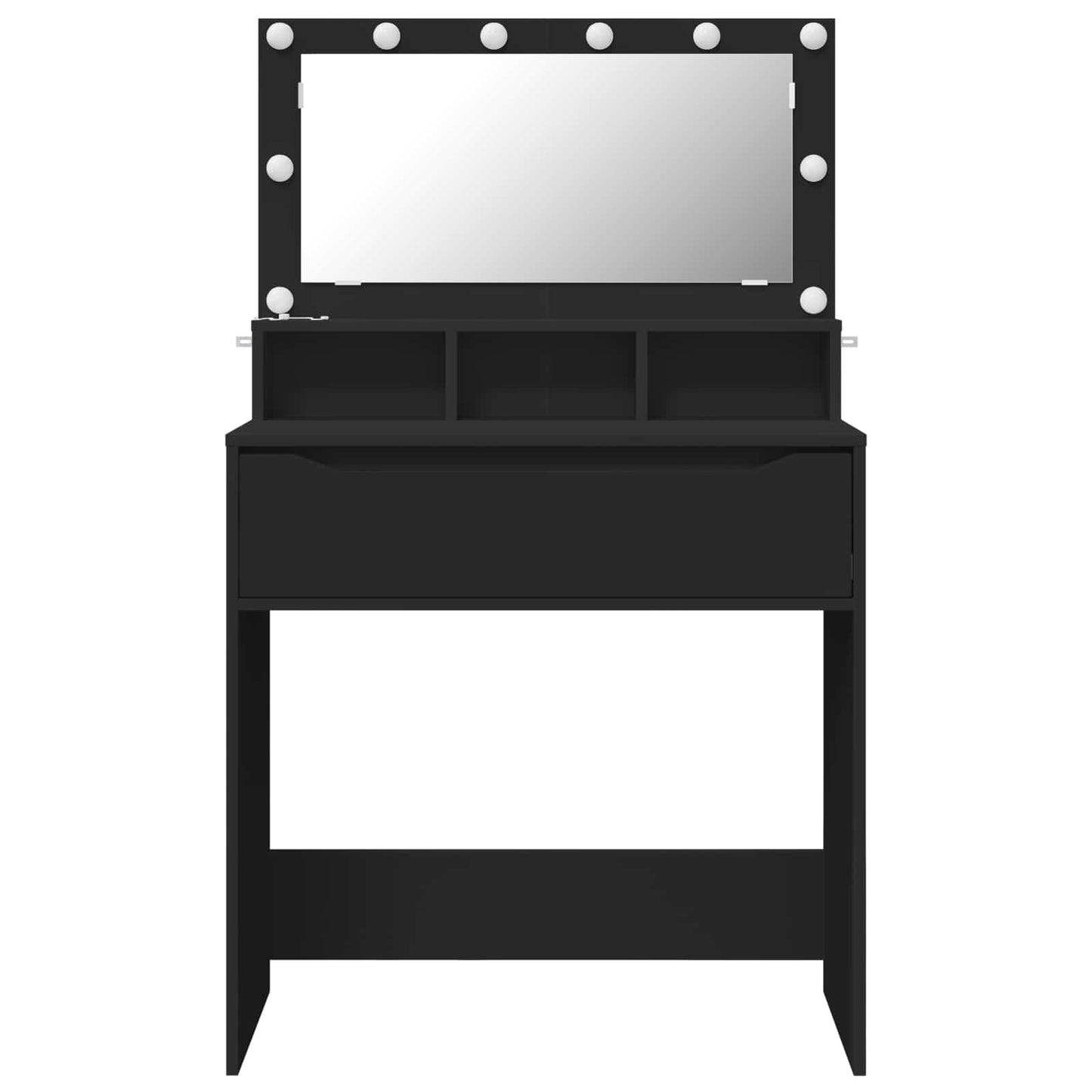 Bedroom Dressing Tables Black 80 x 39.6 x 135 cm