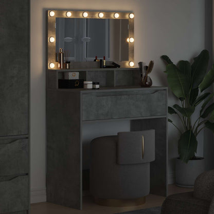 Bedroom Dressing Tables Concrete Grey 80 x 39.6 x 135 cm