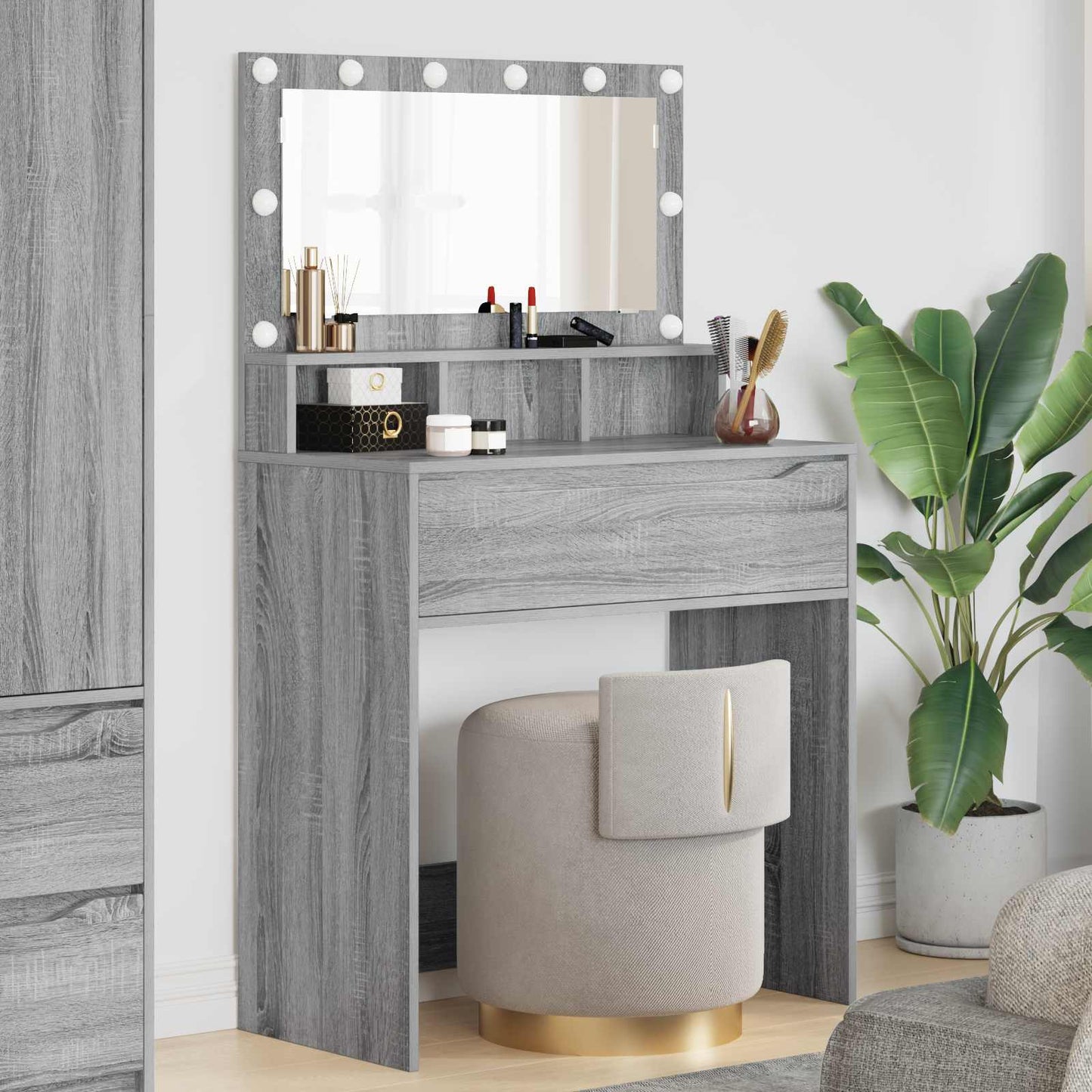Bedroom Dressing Tables Grey Sonoma 80 x 39.6 x 135 cm