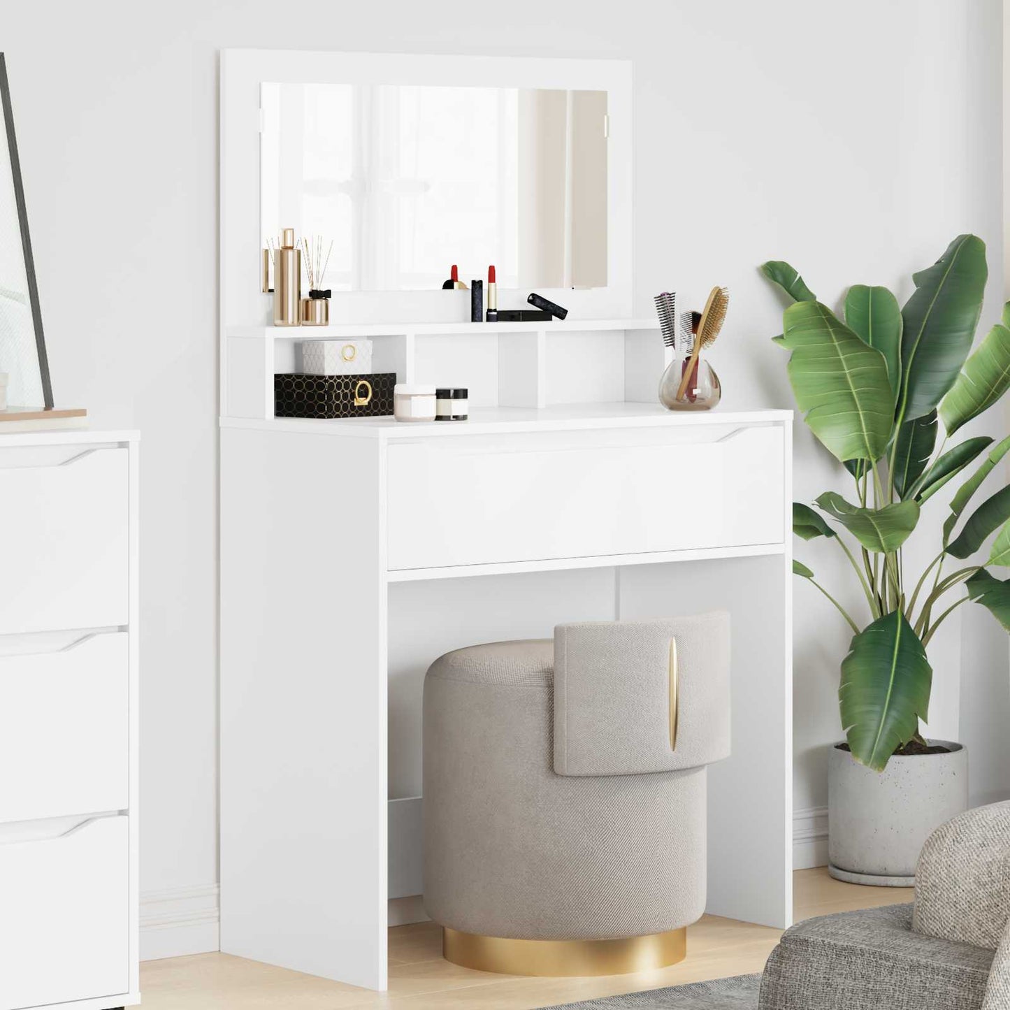 Bedroom Dressing Tables White 80 x 39.6 x 135 cm