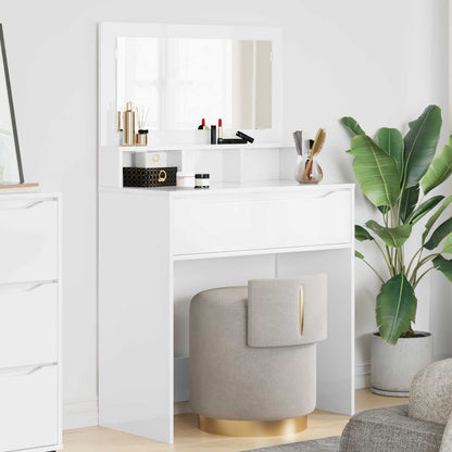 Bedroom Dressing Tables High Gloss White 80 x 39.6 x 135 cm