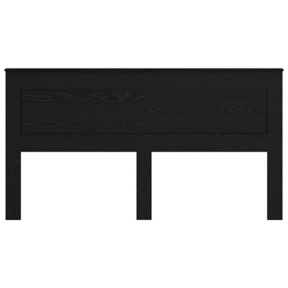 Headboard with Headboard Black Oak 200 cm Engineered Wood