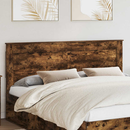Headboard with Headboard Smoked Oak 200 cm Engineered Wood