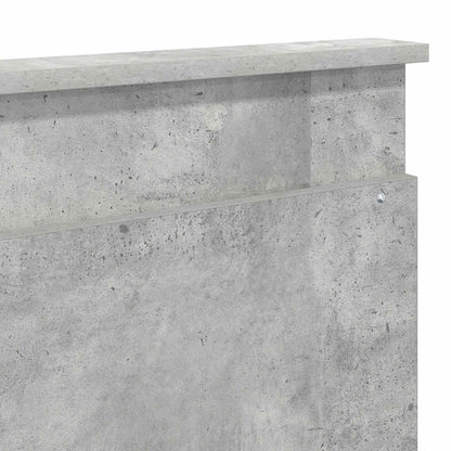 Headboard with Headboard Concrete Grey 180 cm Engineered Wood