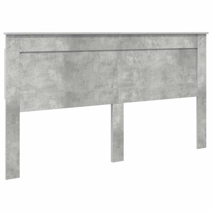 Headboard with Headboard Concrete Grey 180 cm Engineered Wood