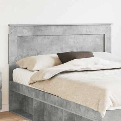 Headboard with Headboard Concrete Grey 160 cm Engineered Wood