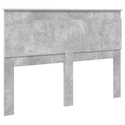 Headboard with Headboard Concrete Grey 160 cm Engineered Wood