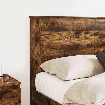 Headboard with Headboard Smoked Oak 160 cm Engineered Wood