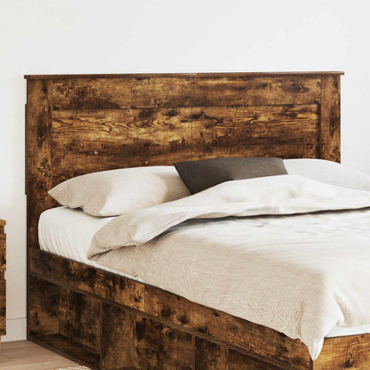 Headboard with Headboard Smoked Oak 160 cm Engineered Wood