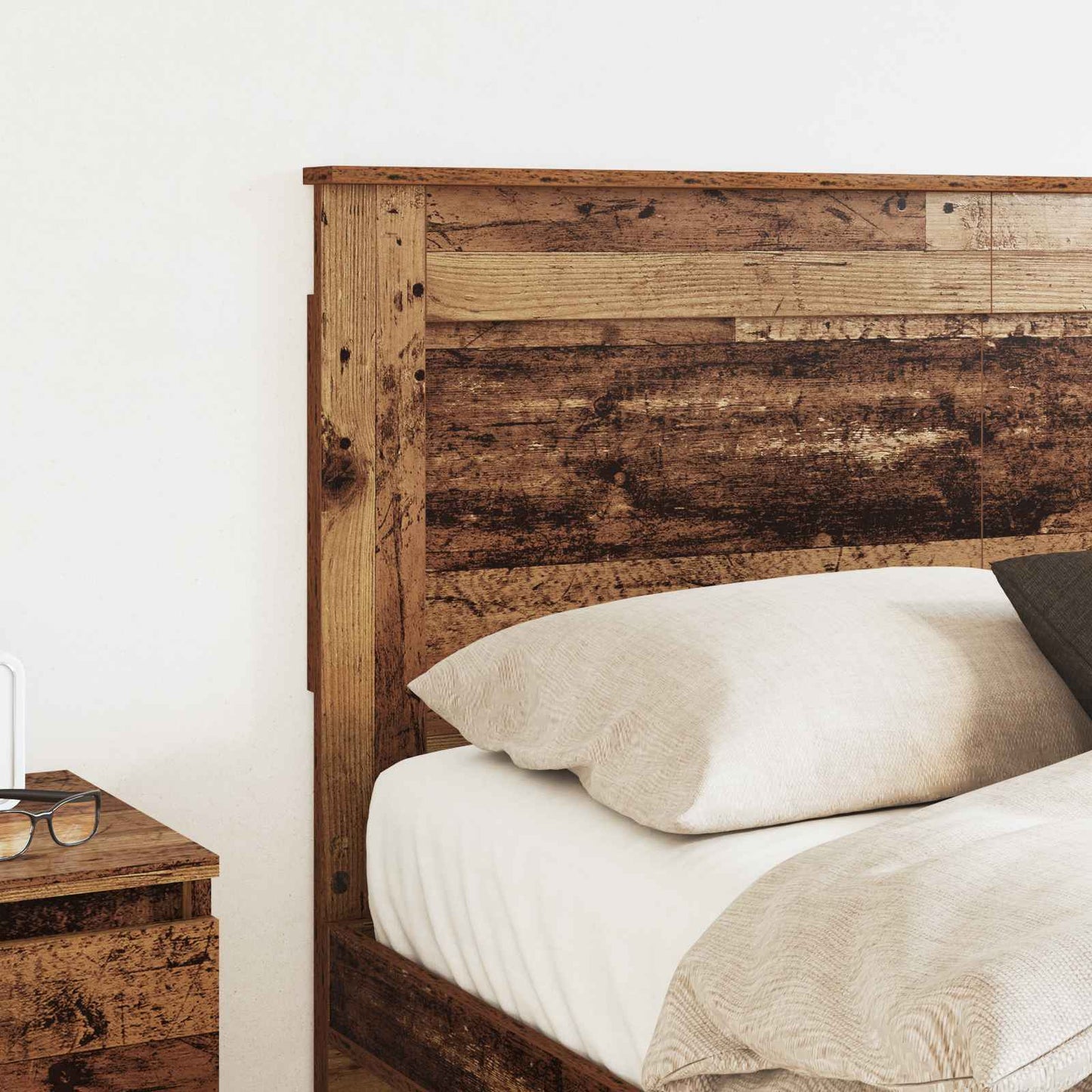 Headboard with Headboard Old Wood 150 cm Engineered Wood