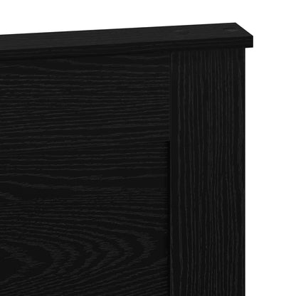 Headboard with Headboard Black Oak 140 cm Engineered Wood