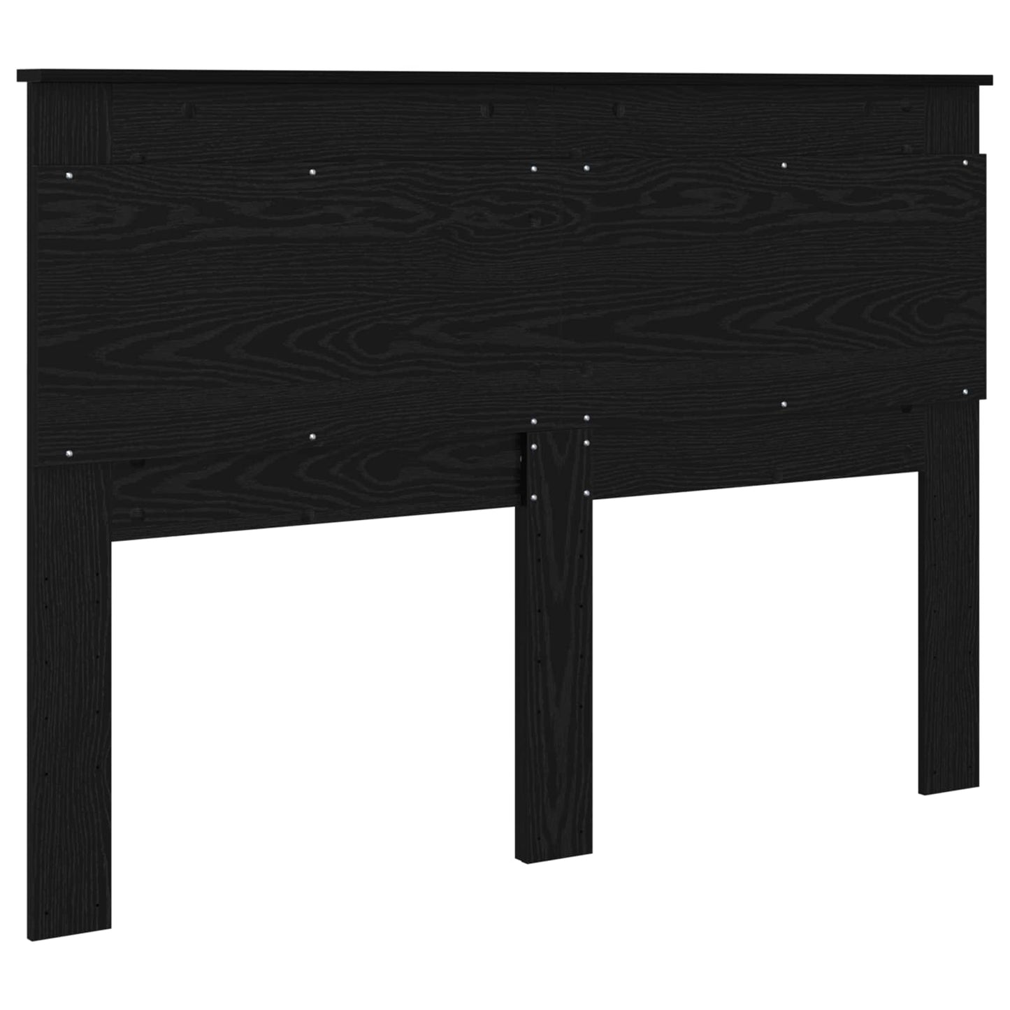 Headboard with Headboard Black Oak 140 cm Engineered Wood