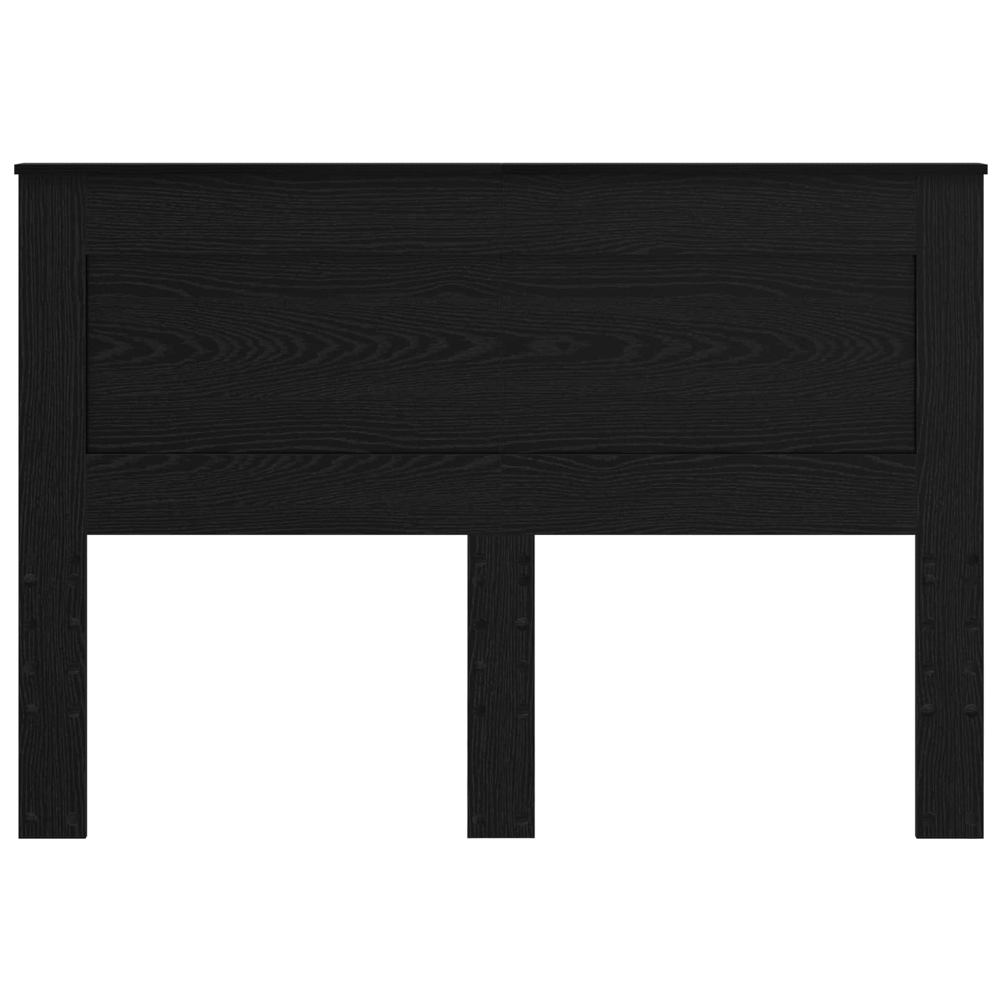 Headboard with Headboard Black Oak 140 cm Engineered Wood