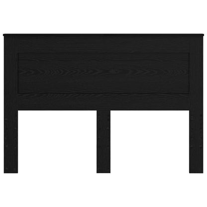 Headboard with Headboard Black Oak 140 cm Engineered Wood