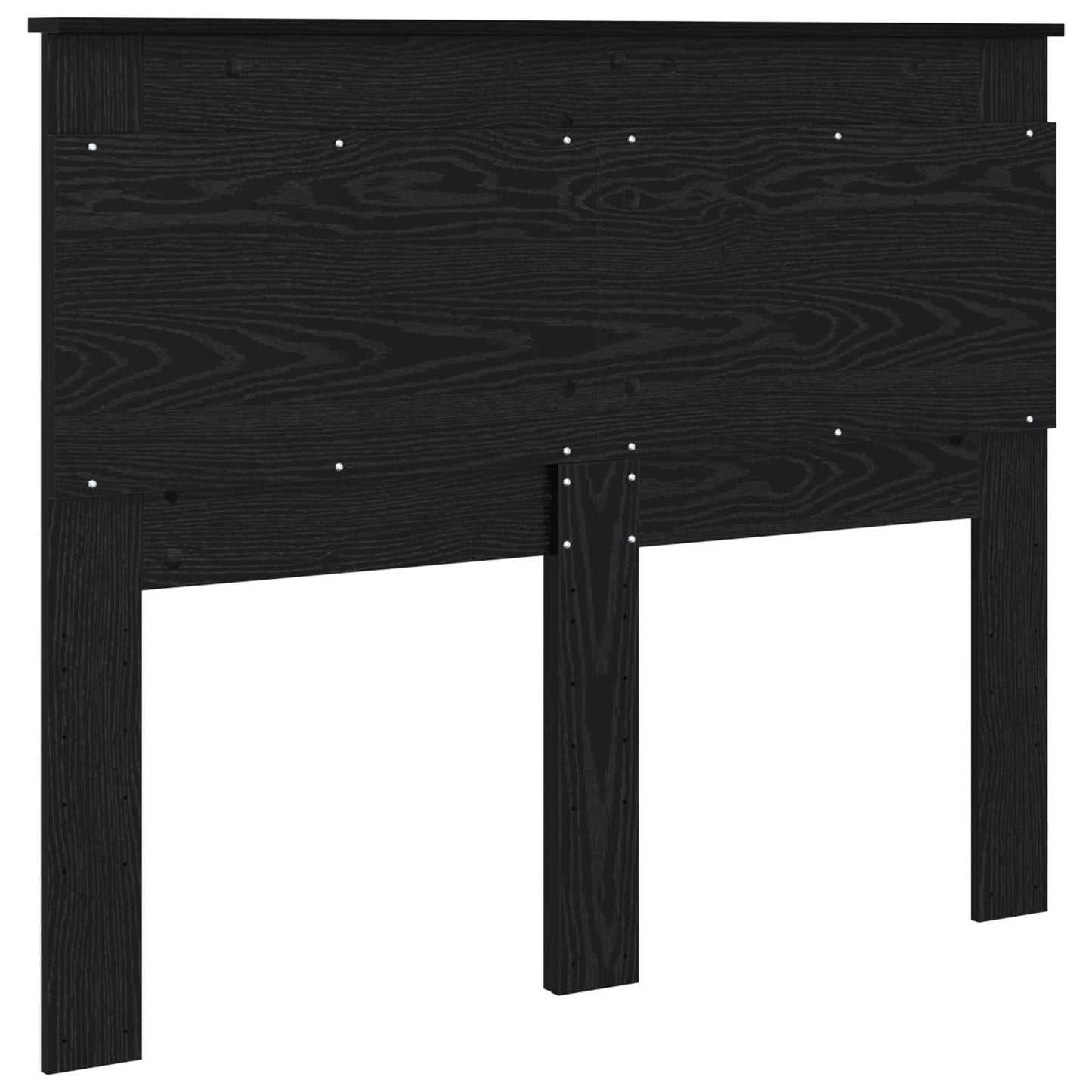 Headboard with Headboard Black Oak 135 cm Engineered Wood