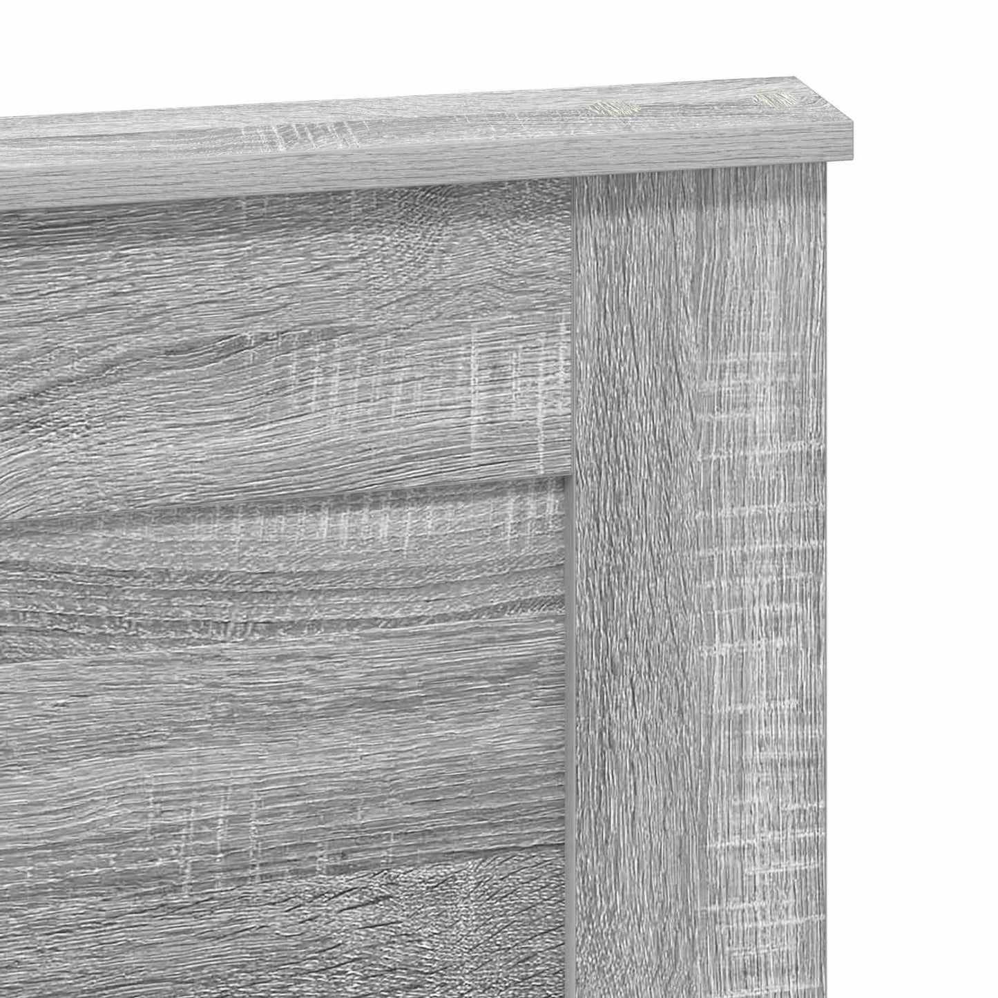 Headboard with Headboard Grey Sonoma 135 cm Engineered Wood