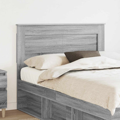 Headboard with Headboard Grey Sonoma 135 cm Engineered Wood