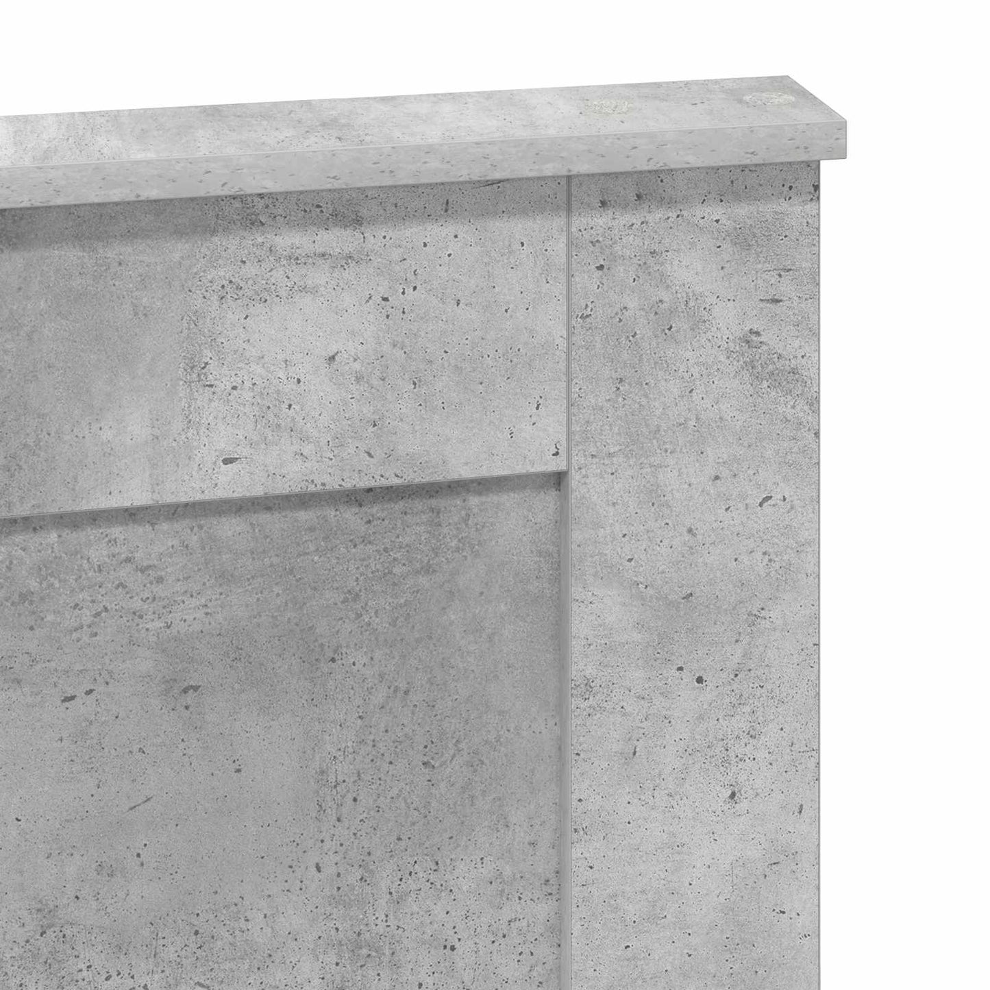 Headboard with Headboard Concrete Grey 120 cm Engineered Wood