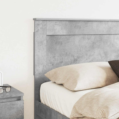 Headboard with Headboard Concrete Grey 120 cm Engineered Wood