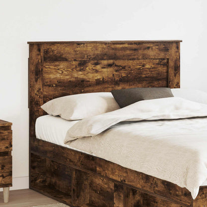 Headboard with Headboard Smoked Oak 120 cm Engineered Wood